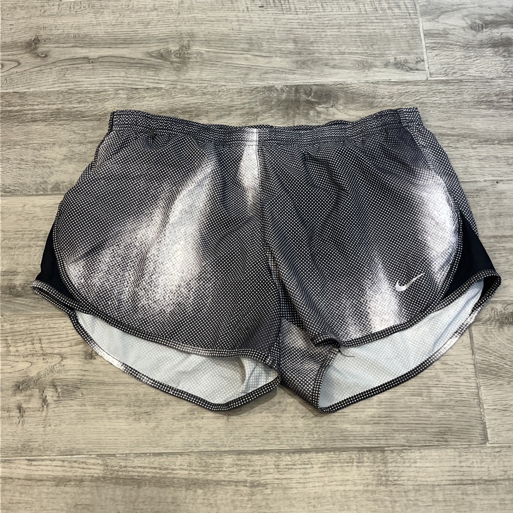 Nike Dri-Fit 3.5" Mesh Vented Shorts w/ Liner Briefs Black Gray Women's Size M